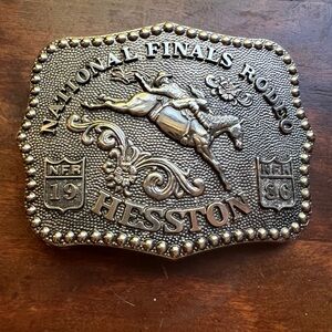 Hesston National Finals Rodeo NFR Belt Buckle 1986 New Condition
